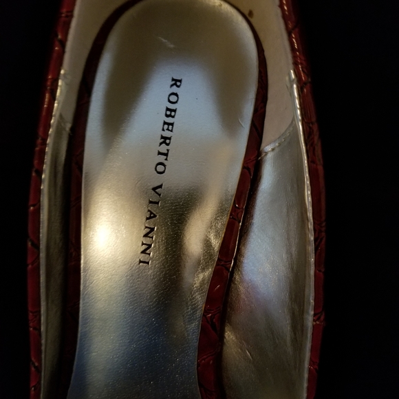 ROBERTO VIANNI Red Shoes Size 9 - Picture 6 of 8